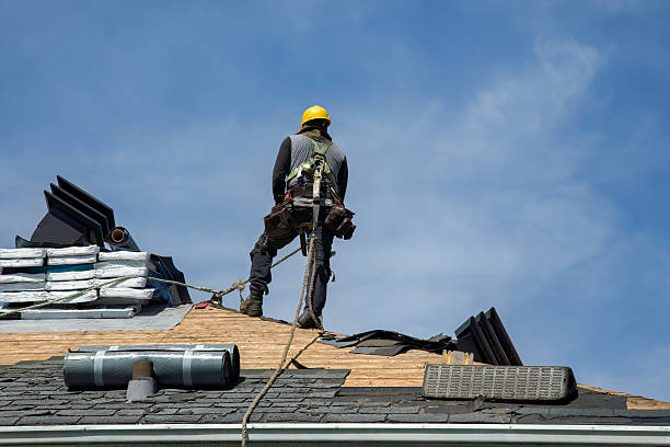 Professional Gutter Installation technician working in Grantville, GA